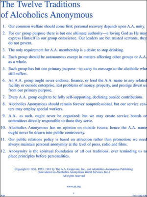 Twelve Traditions Flyer